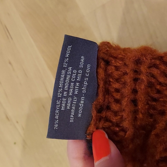 Colorblocked Infinity Scarf in Fall Colors - Picture 5 of 5